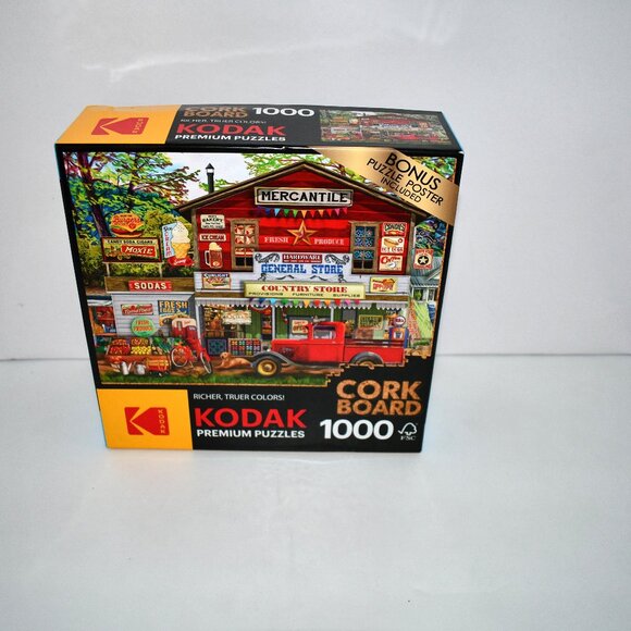 RoseArt - Kodak Premium Cork - Open for Business - 1000 Piece Jigsaw Puzzle for - Picture 1 of 4